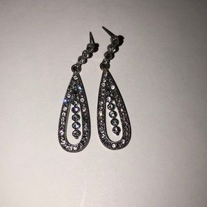 Silver Rhinestone earrings